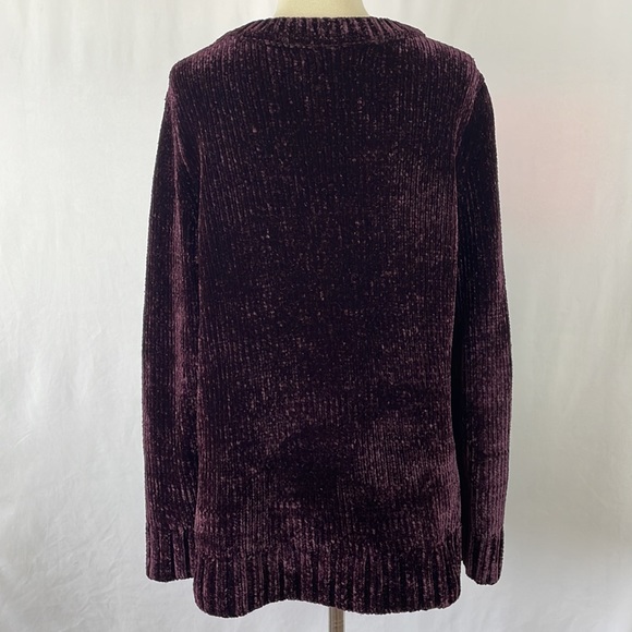 Orvis Plum/Purple Extremely Soft Ribbed Oversized Sweater - Size Small - Picture 7 of 12